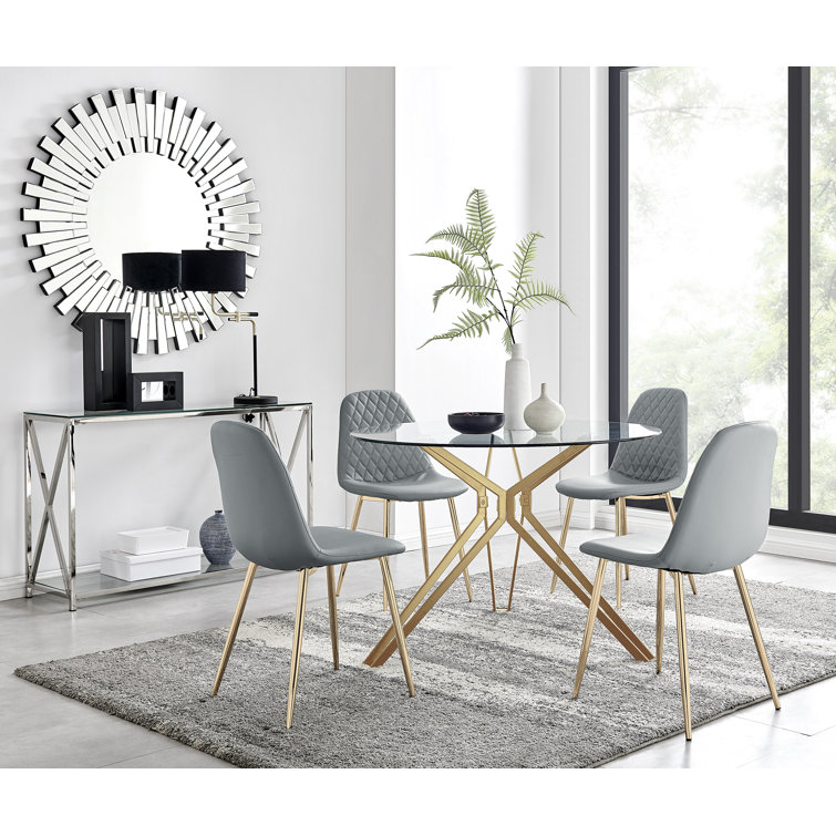 Wayfair glass deals table and chairs